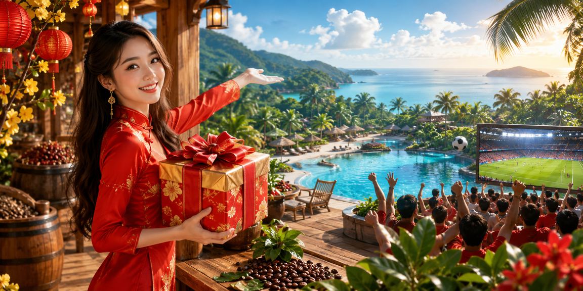 Người dùng tại Phú Quốc thư giãn buổi sáng với cà phê và xem kèo thể thao trực tuyến